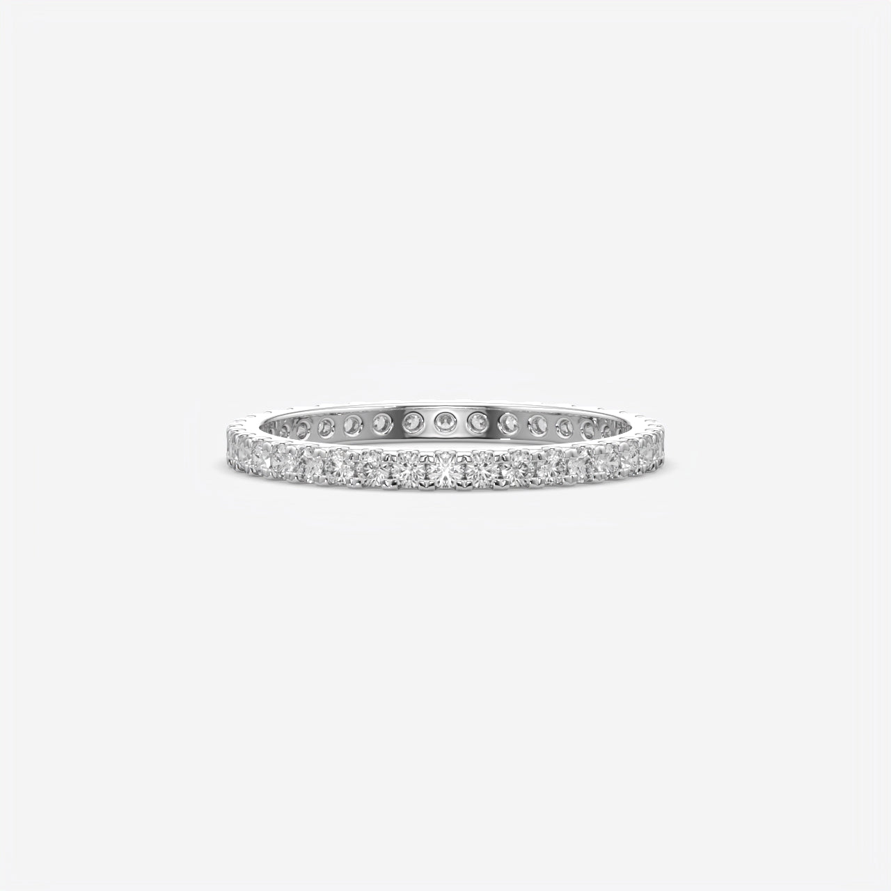 Round Diamond Eternity Wedding Band