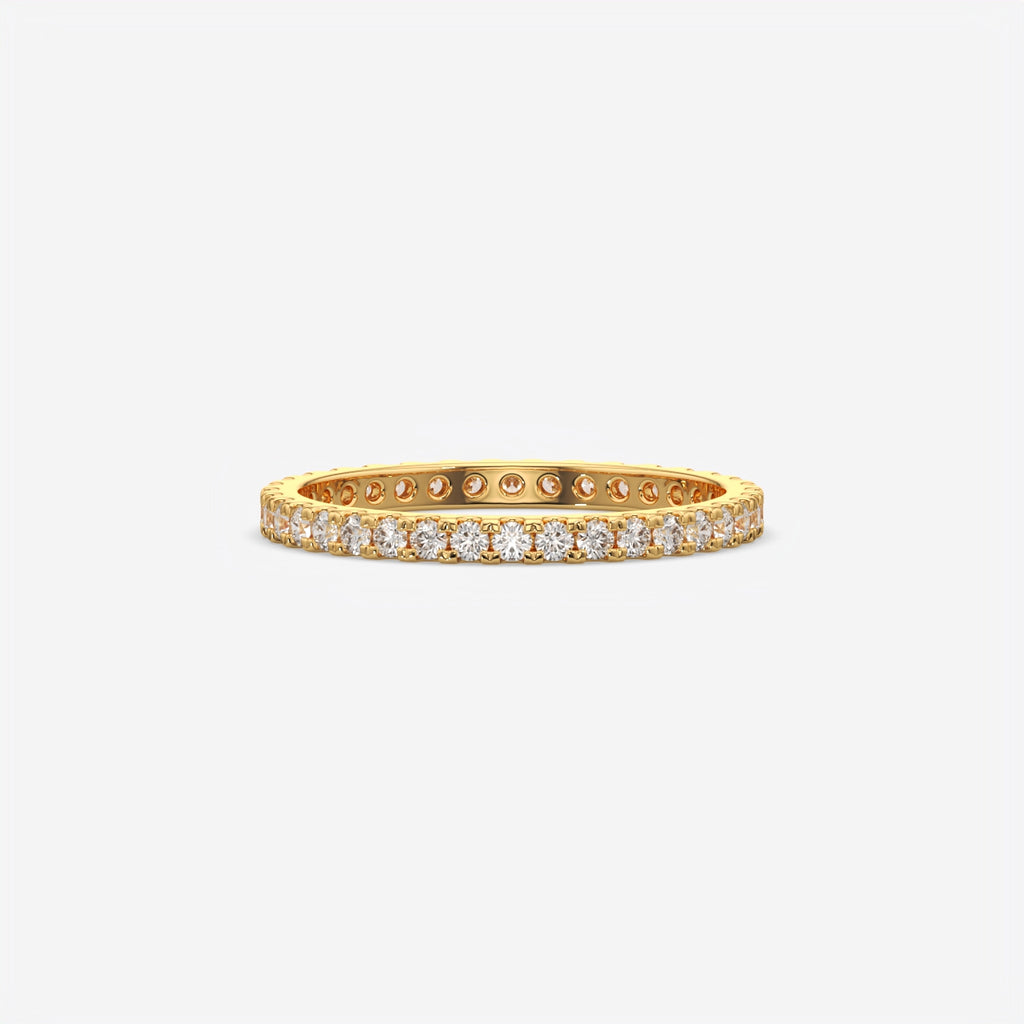 Round Diamond Eternity Wedding Band
