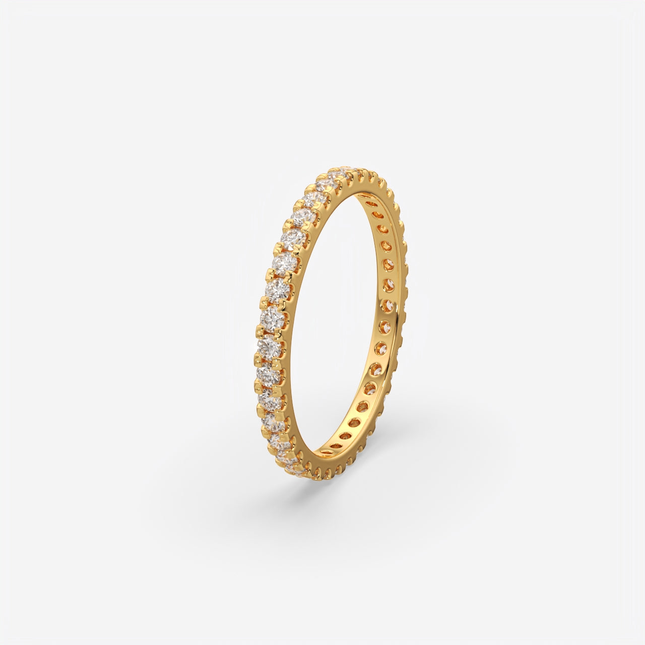 Round Diamond Eternity Wedding Band