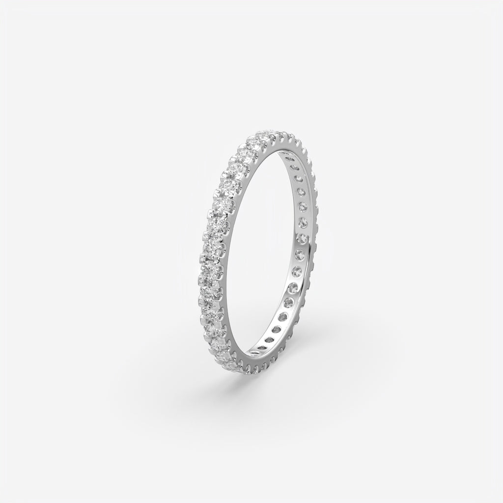 Round Diamond Eternity Wedding Band