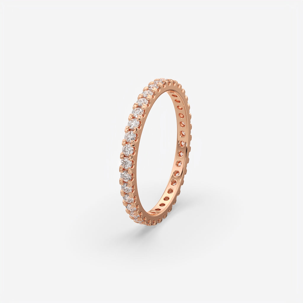 Round Diamond Eternity Wedding Band