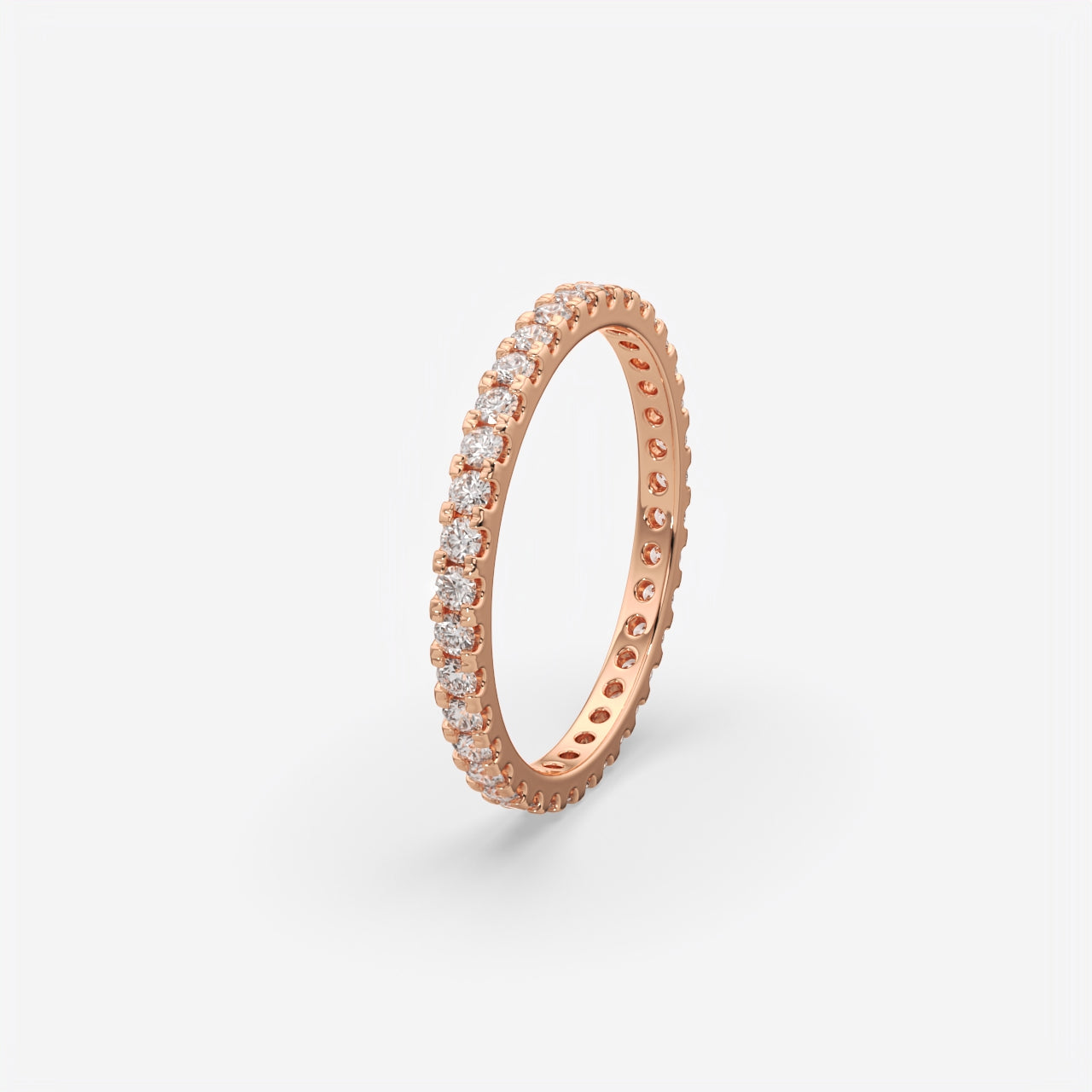 Round Diamond Eternity Wedding Band