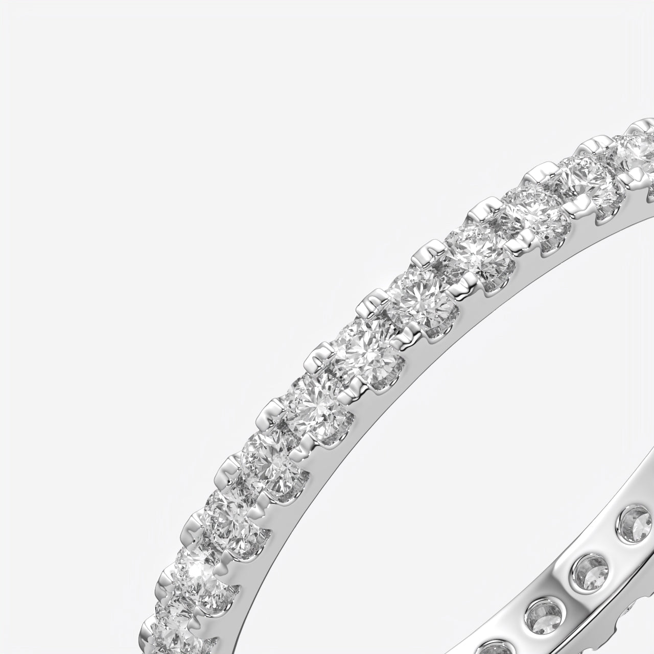Round Diamond Eternity Wedding Band