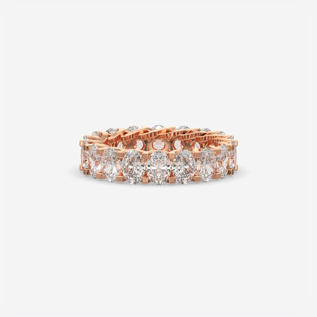 Oval Diamond Eternity Band Ring
