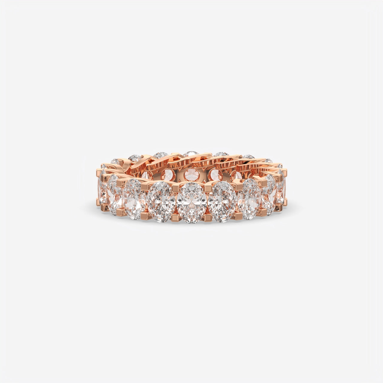 Oval Diamond Eternity Band Ring