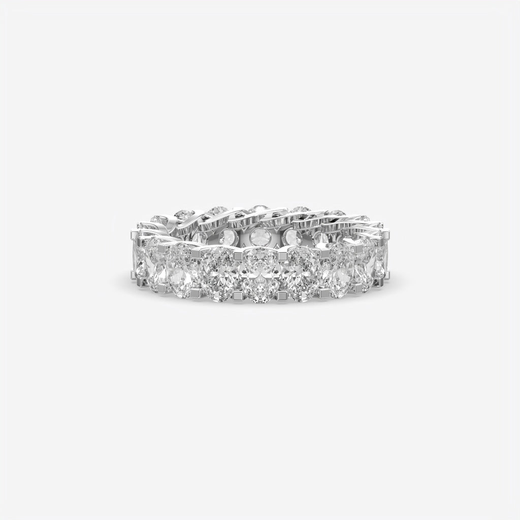 Oval Diamond Eternity Band Ring