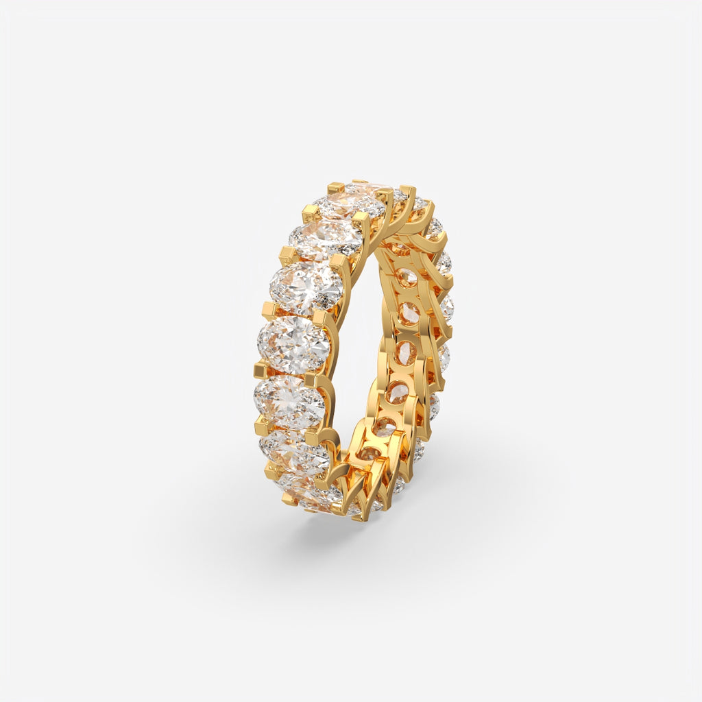 Oval Diamond Eternity Band Ring