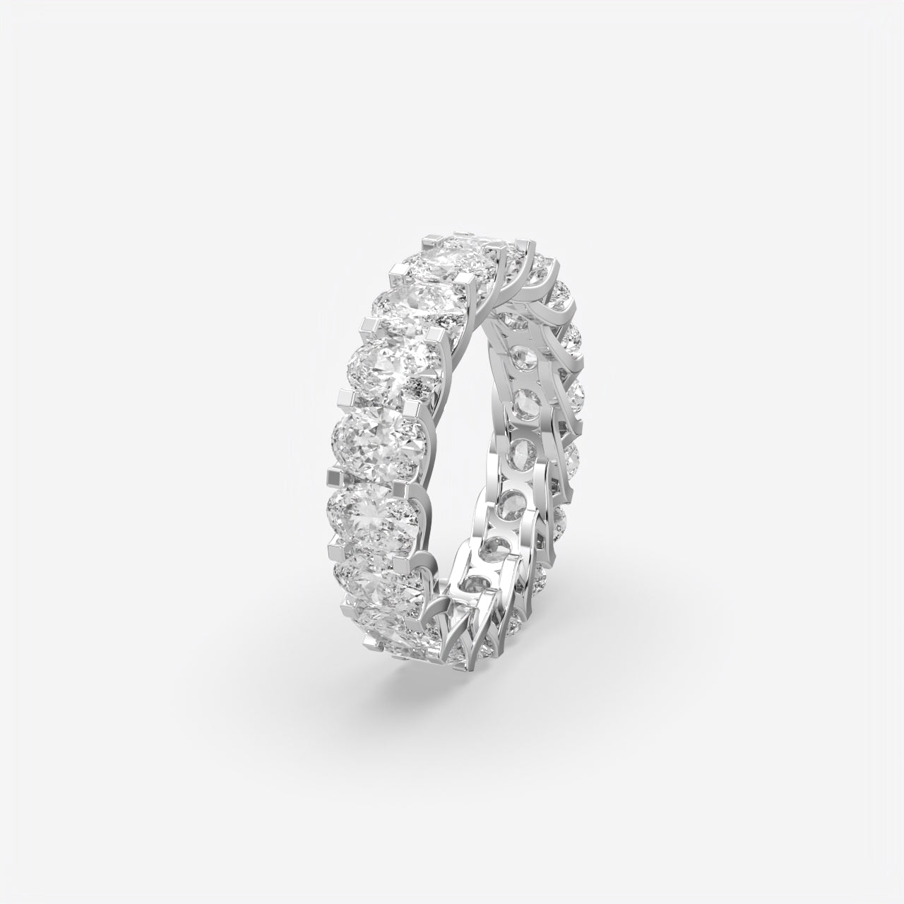 Oval Diamond Eternity Band Ring