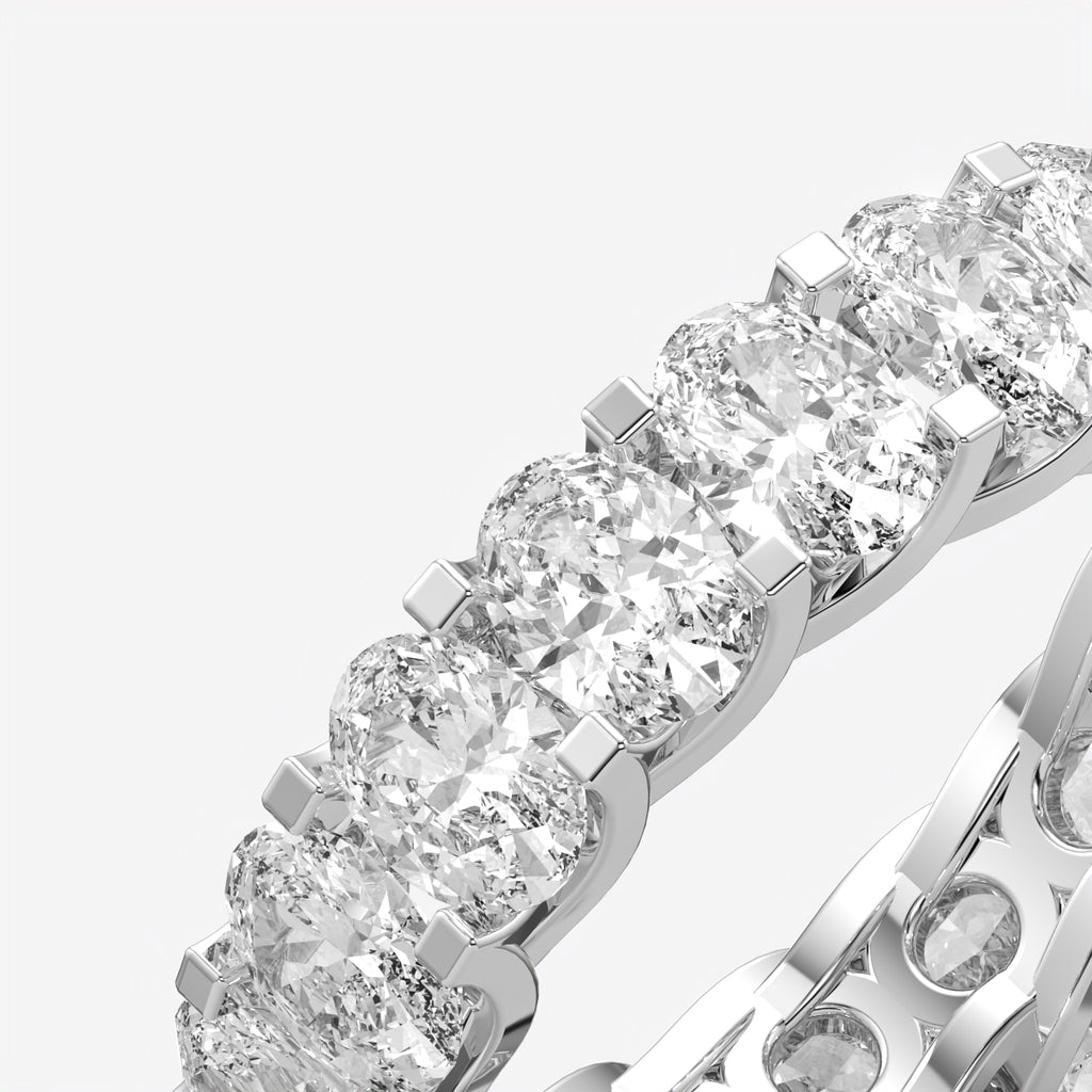Oval Diamond Eternity Band Ring