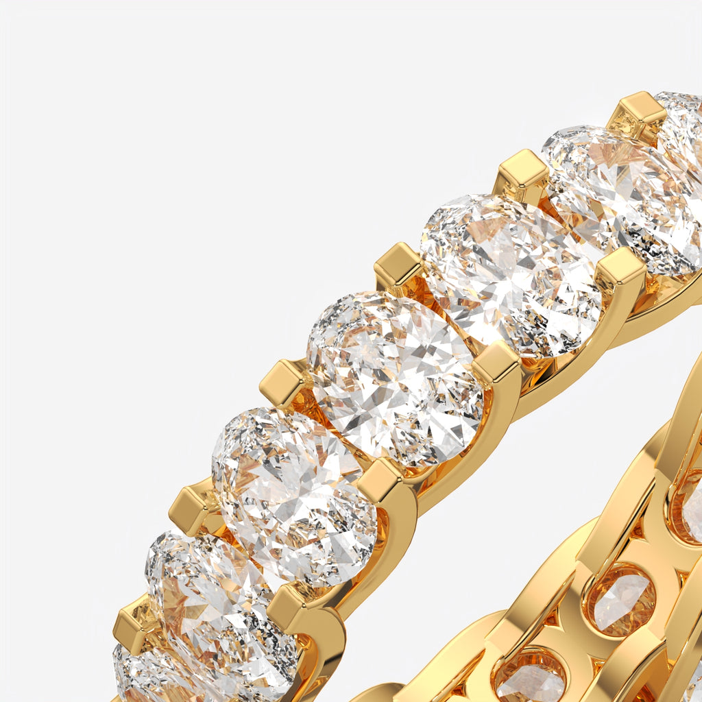 Oval Diamond Eternity Band Ring