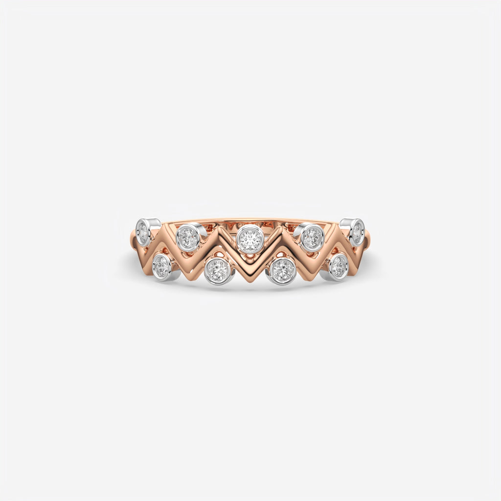 Zig Zag Lab Grown Diamond Ring for Women
