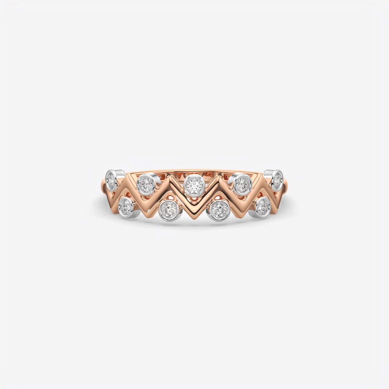 Zig Zag Lab Grown Diamond Ring for Women