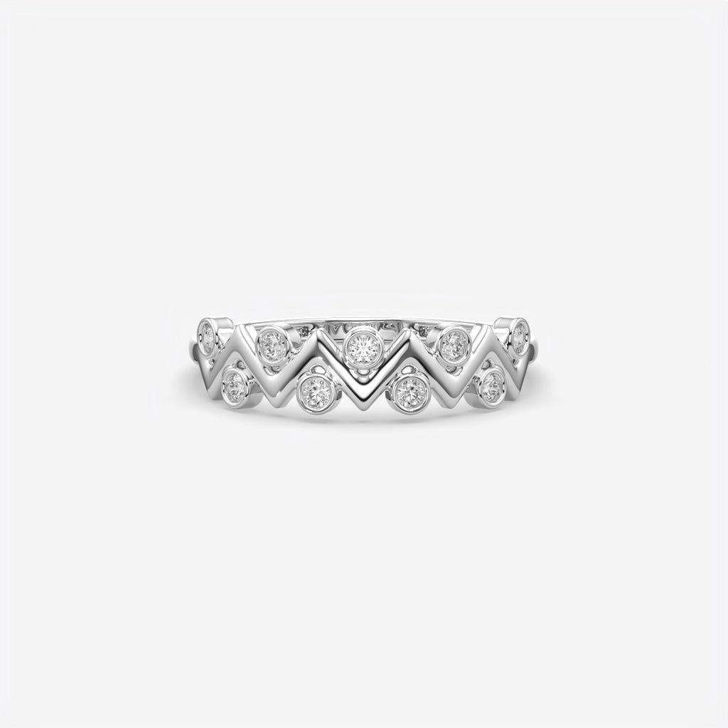 Zig Zag Lab Grown Diamond Ring for Women