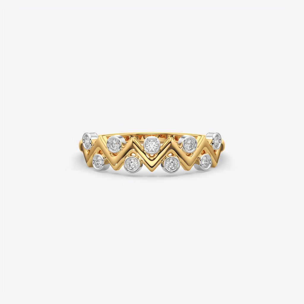 Zig Zag Lab Grown Diamond Ring for Women