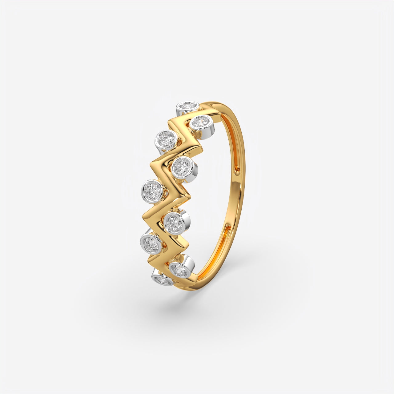 Zig Zag Lab Grown Diamond Ring for Women