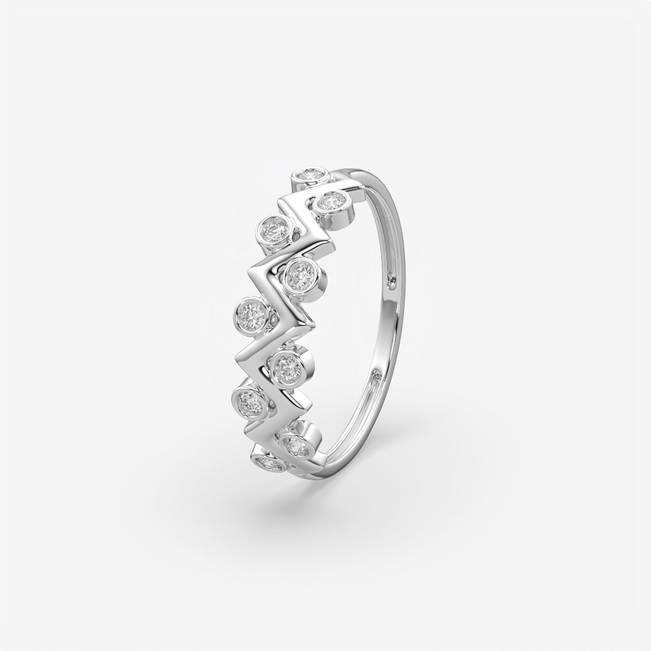 Zig Zag Lab Grown Diamond Ring for Women