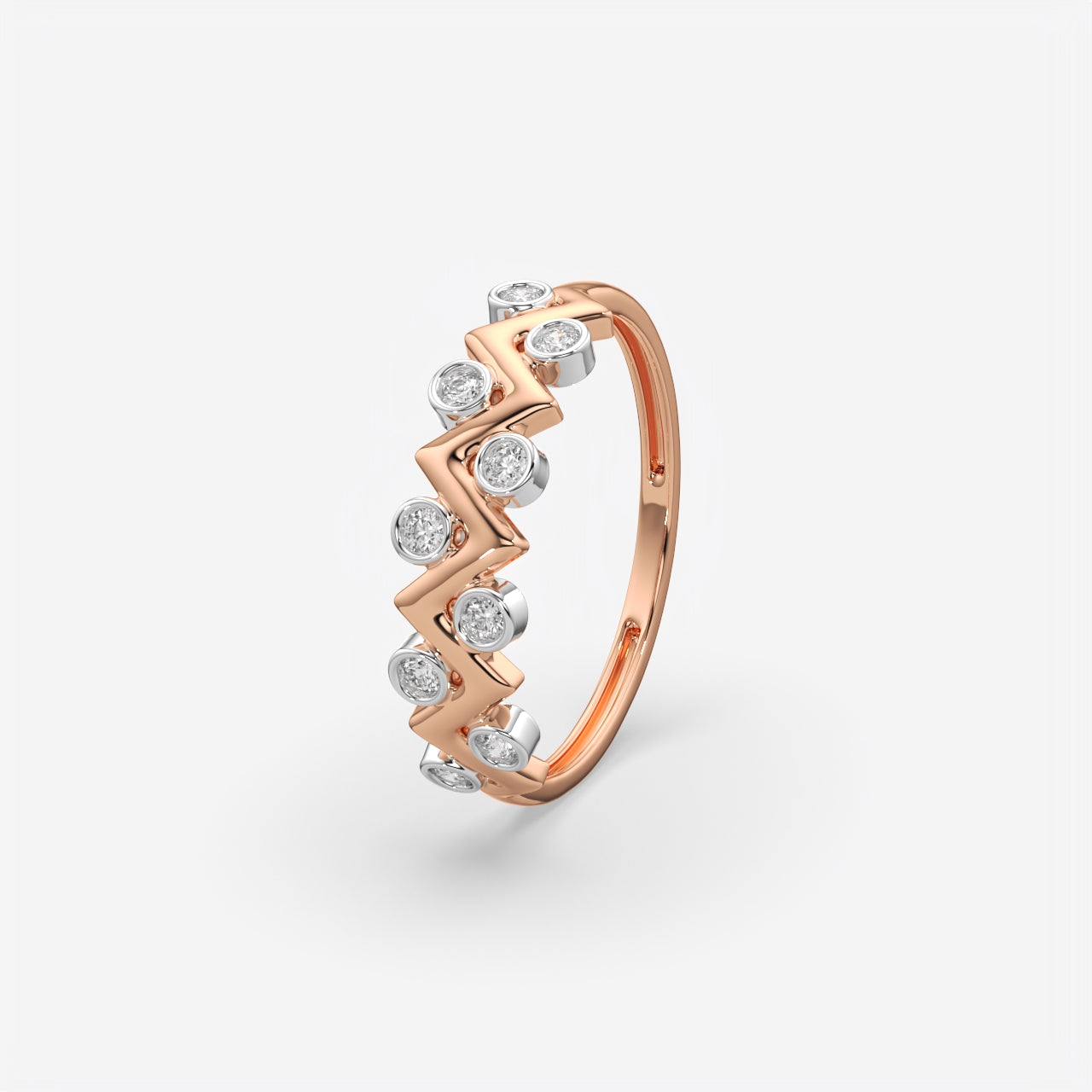 Zig Zag Lab Grown Diamond Ring for Women