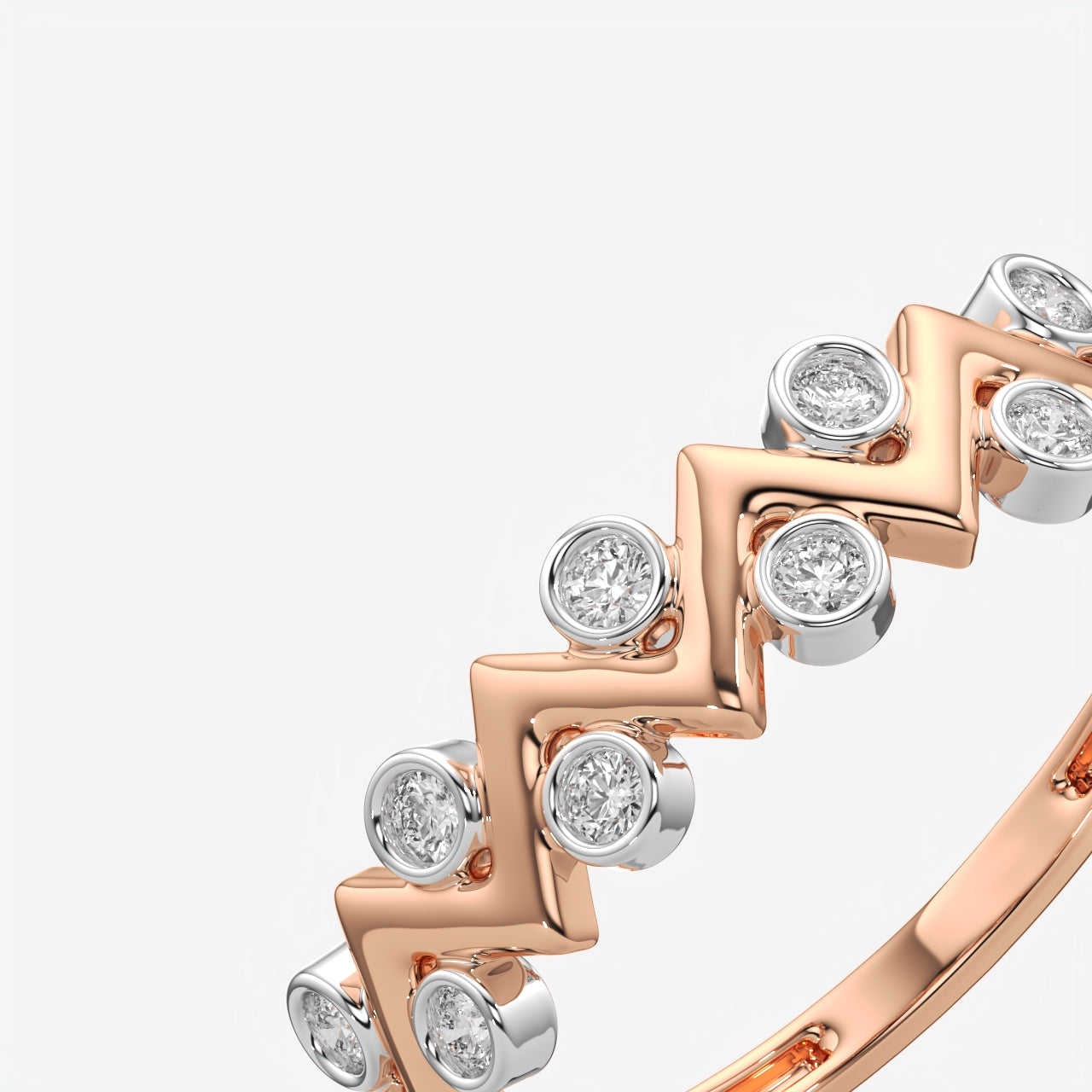 Zig Zag Lab Grown Diamond Ring for Women
