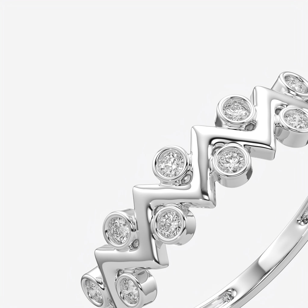 Zig Zag Lab Grown Diamond Ring for Women