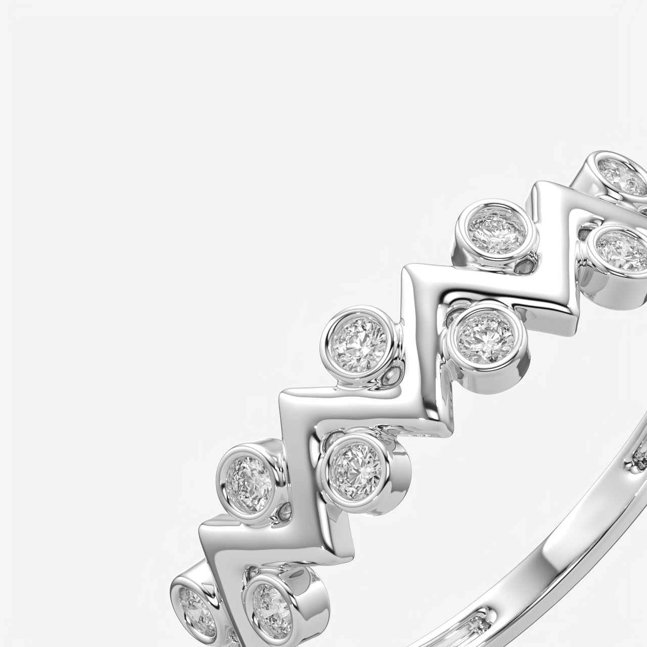 Zig Zag Lab Grown Diamond Ring for Women