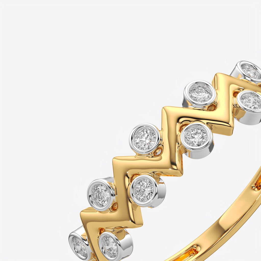 Zig Zag Lab Grown Diamond Ring for Women