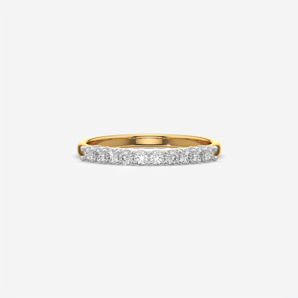 Curved Lab Grown Diamond Wedding Band