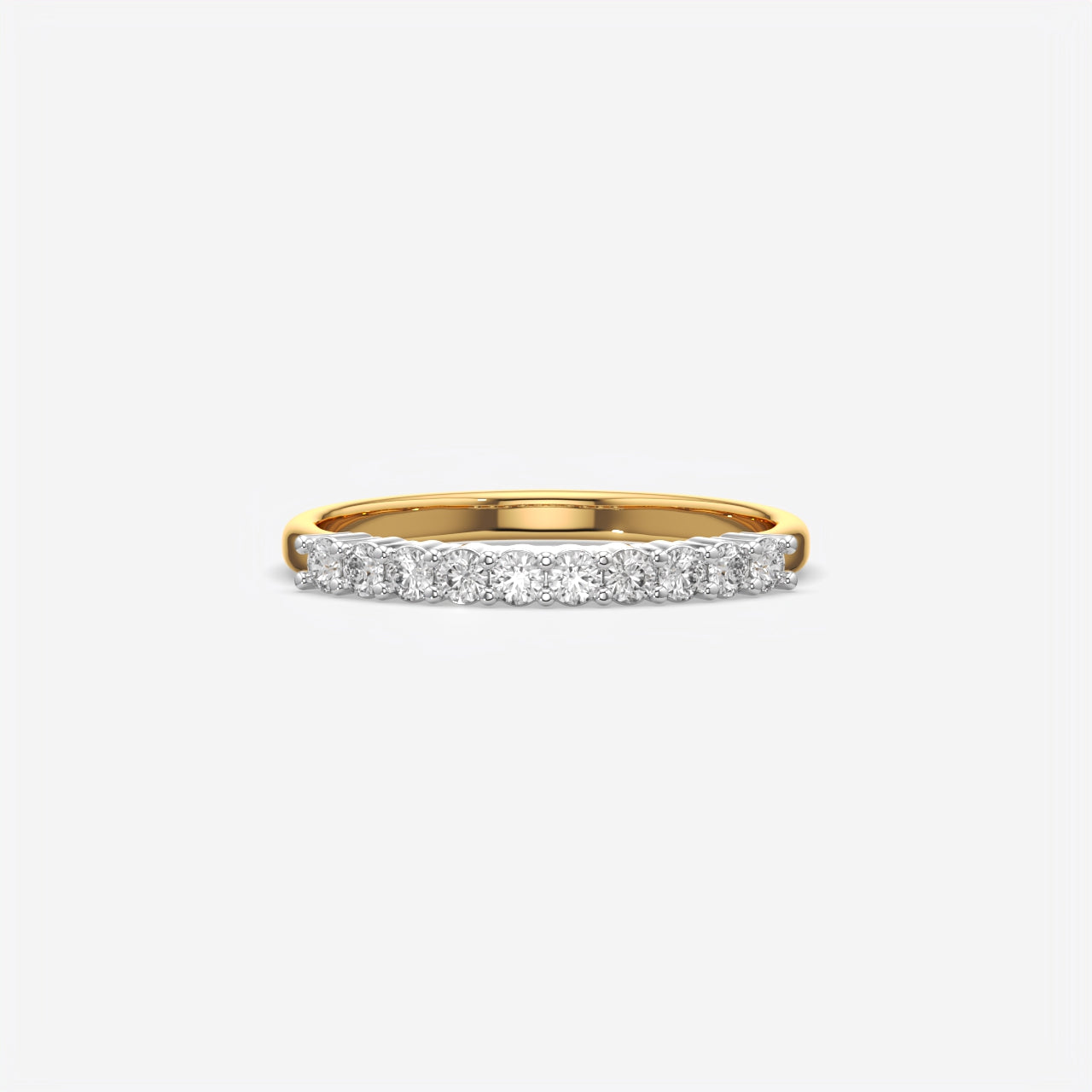 Curved Lab Grown Diamond Wedding Band