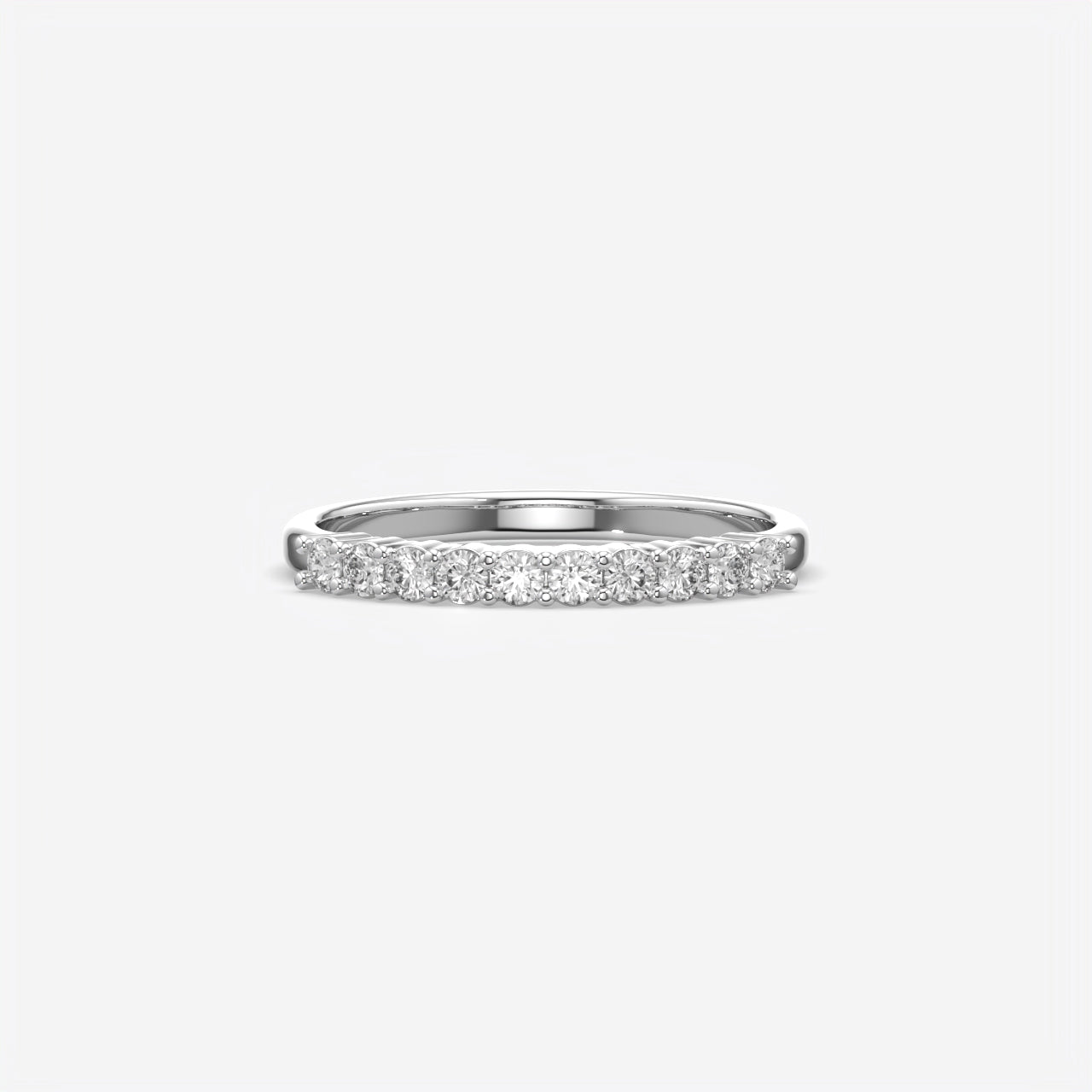 Curved Lab Grown Diamond Wedding Band