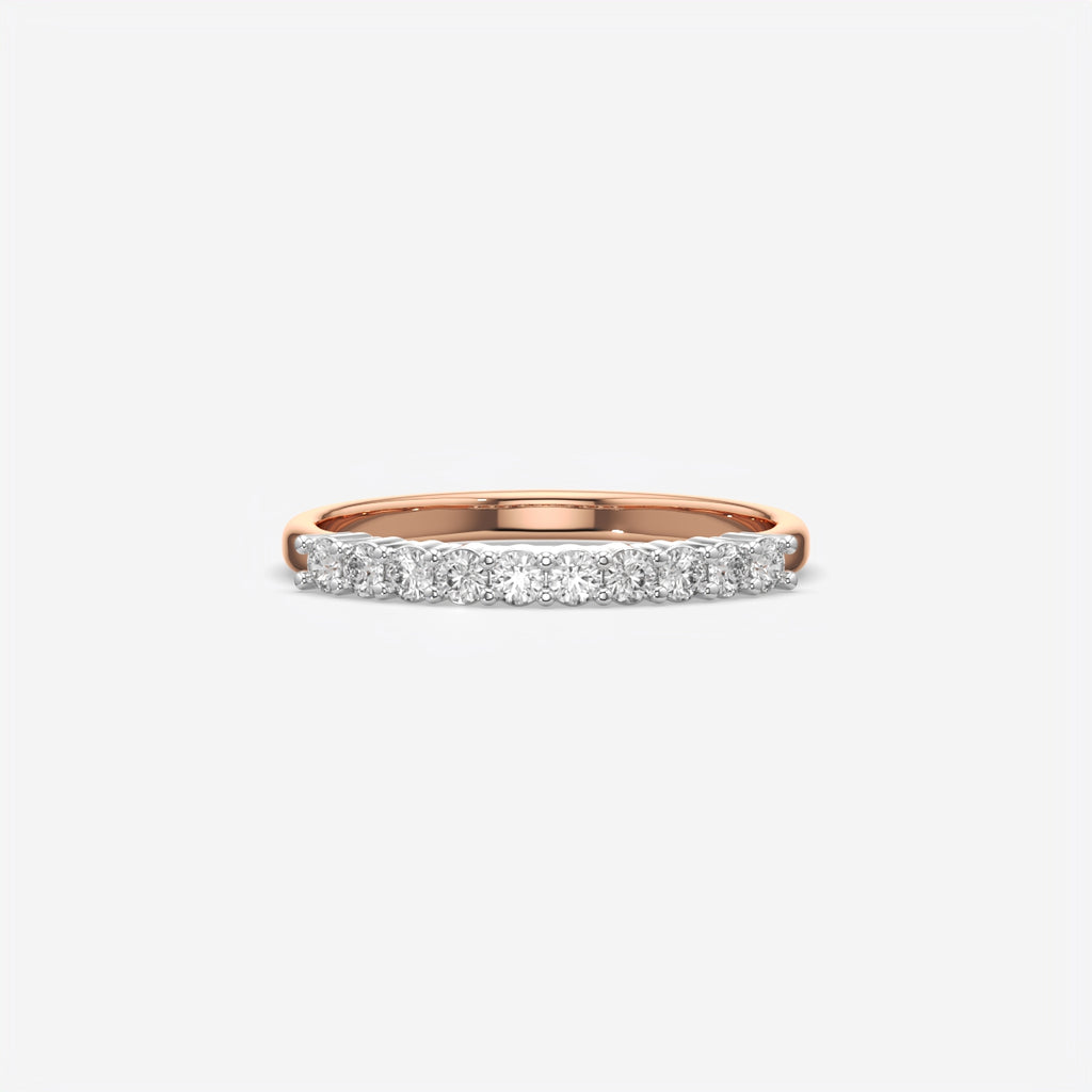 Curved Lab Grown Diamond Wedding Band