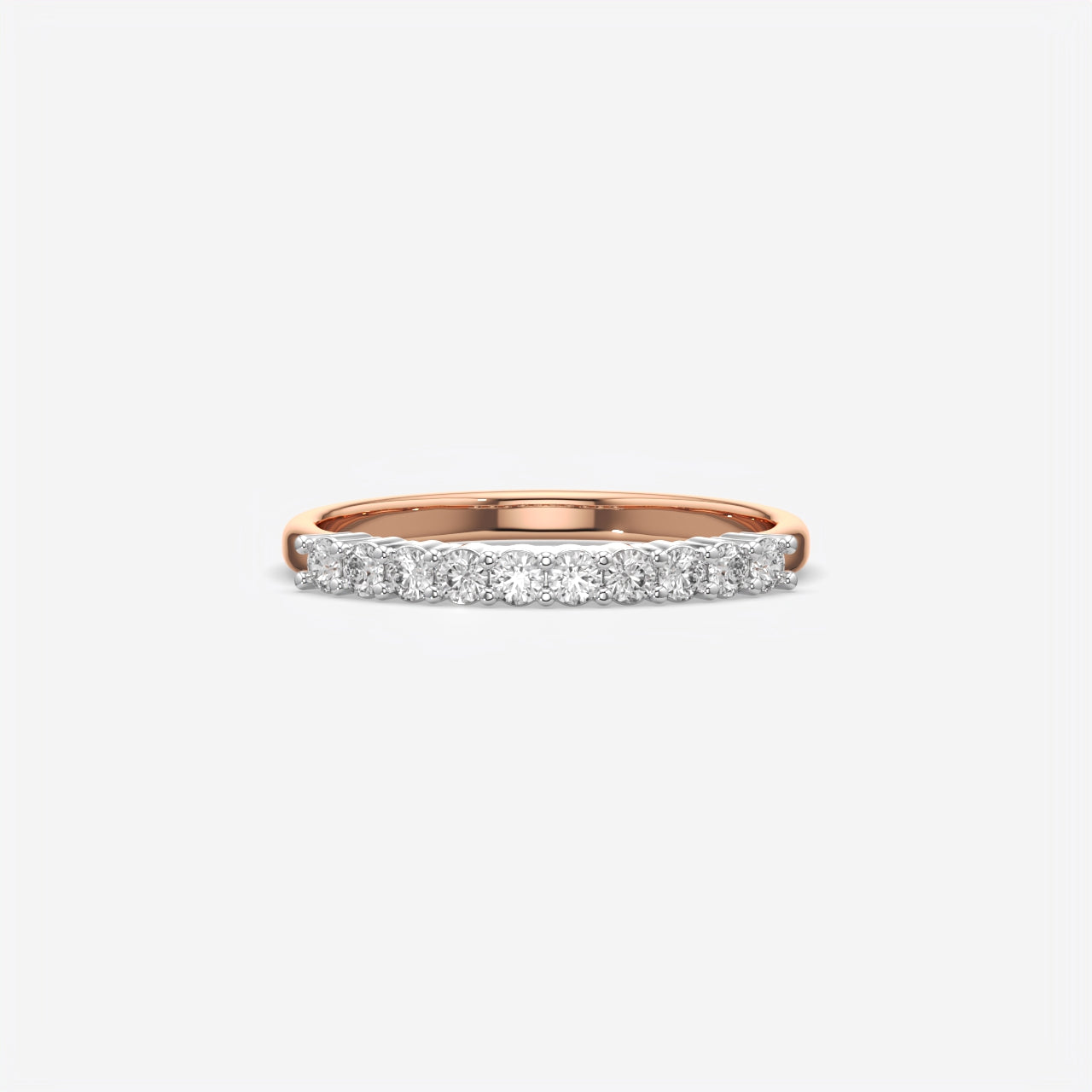 Curved Lab Grown Diamond Wedding Band