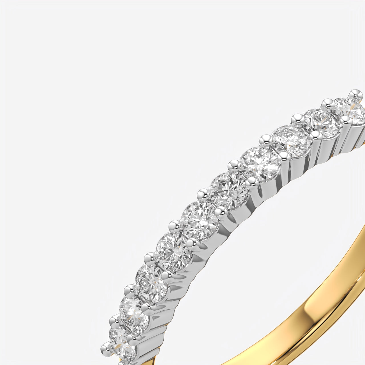 Curved Lab Grown Diamond Wedding Band