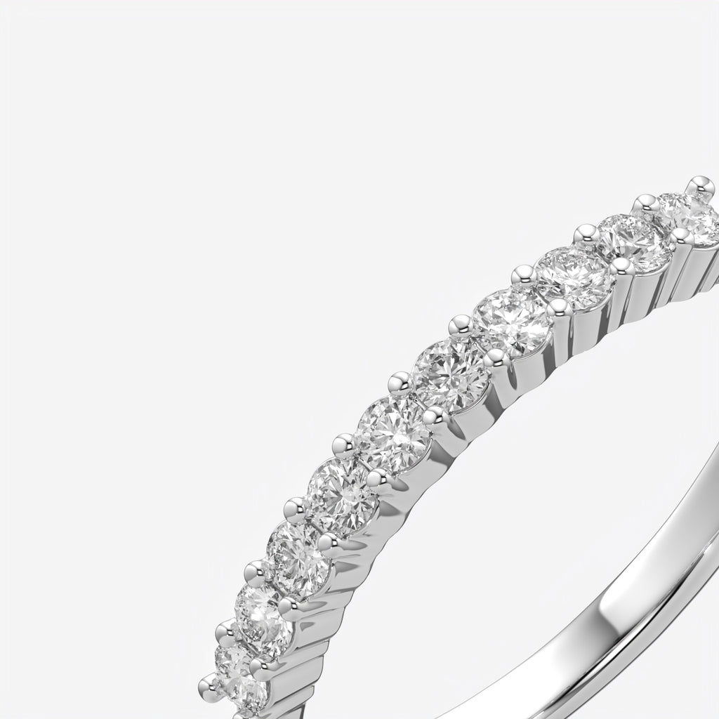 Curved Lab Grown Diamond Wedding Band