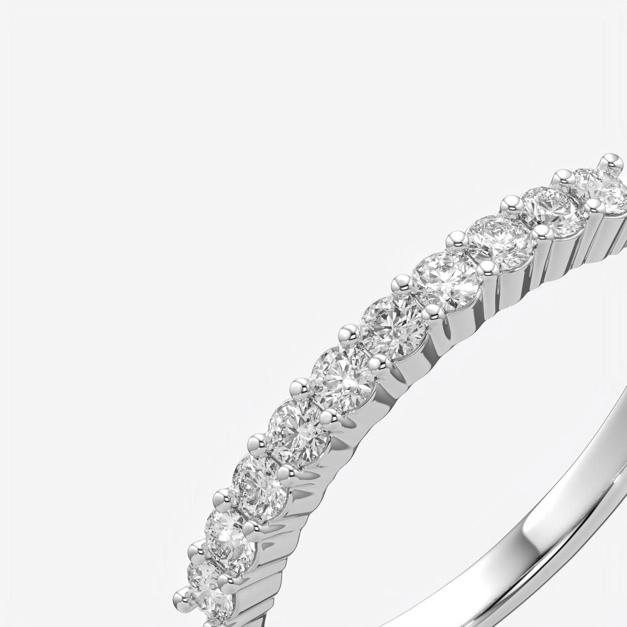 Curved Lab Grown Diamond Wedding Band