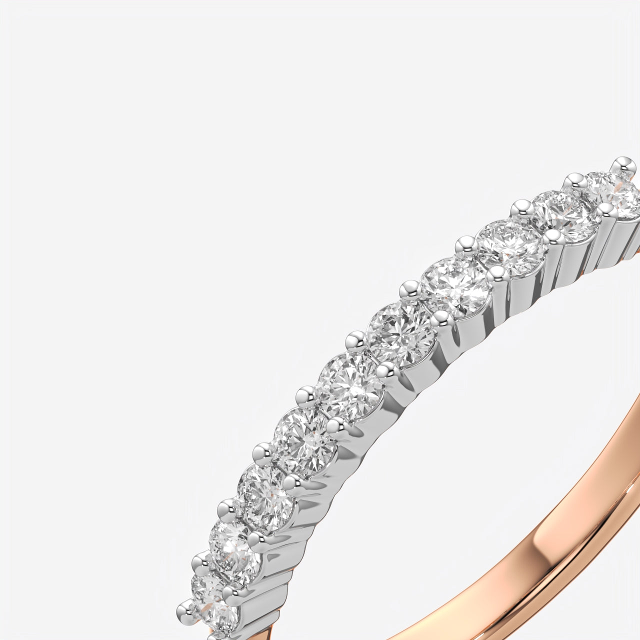 Curved Lab Grown Diamond Wedding Band