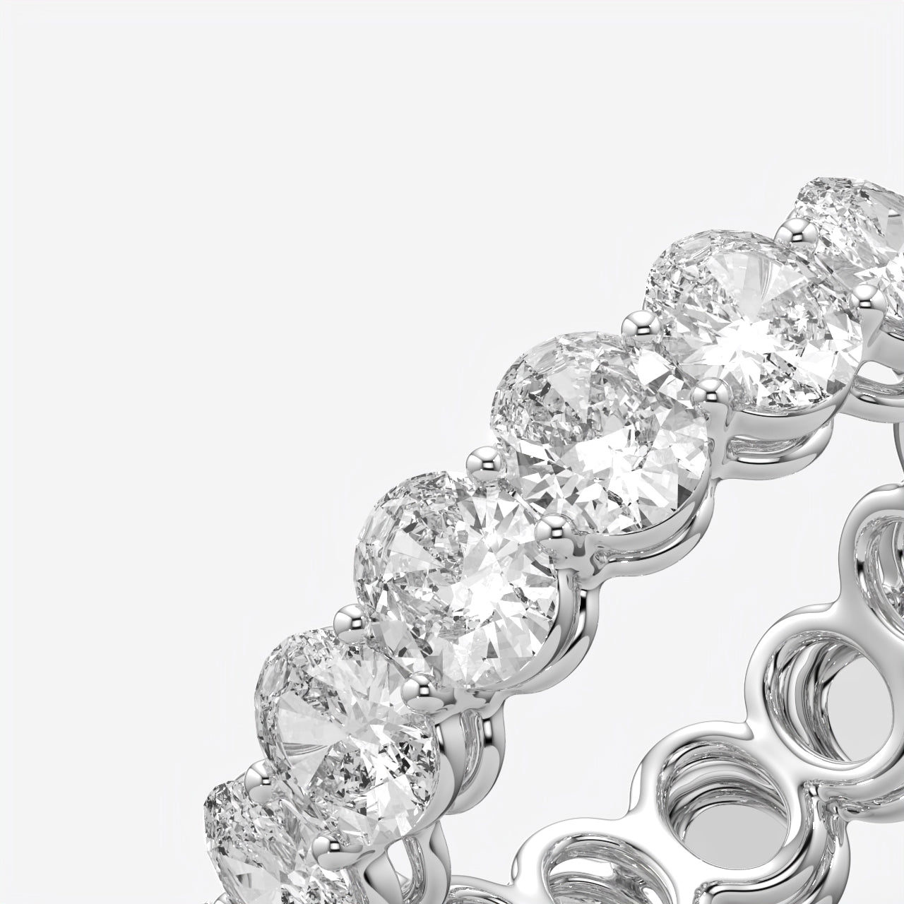 Luxury Oval Eternity Engagement Ring For Women