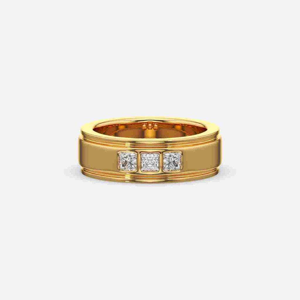 Princess Solitaire Ring For Men's