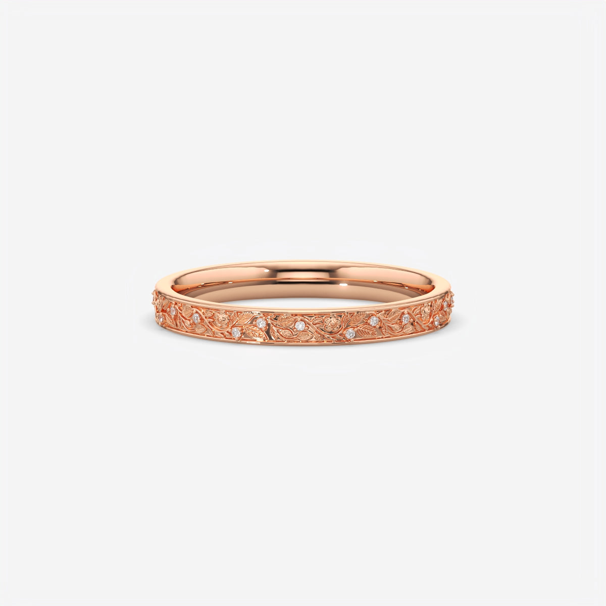Vintage Diamond Wedding Band Ring For Women's