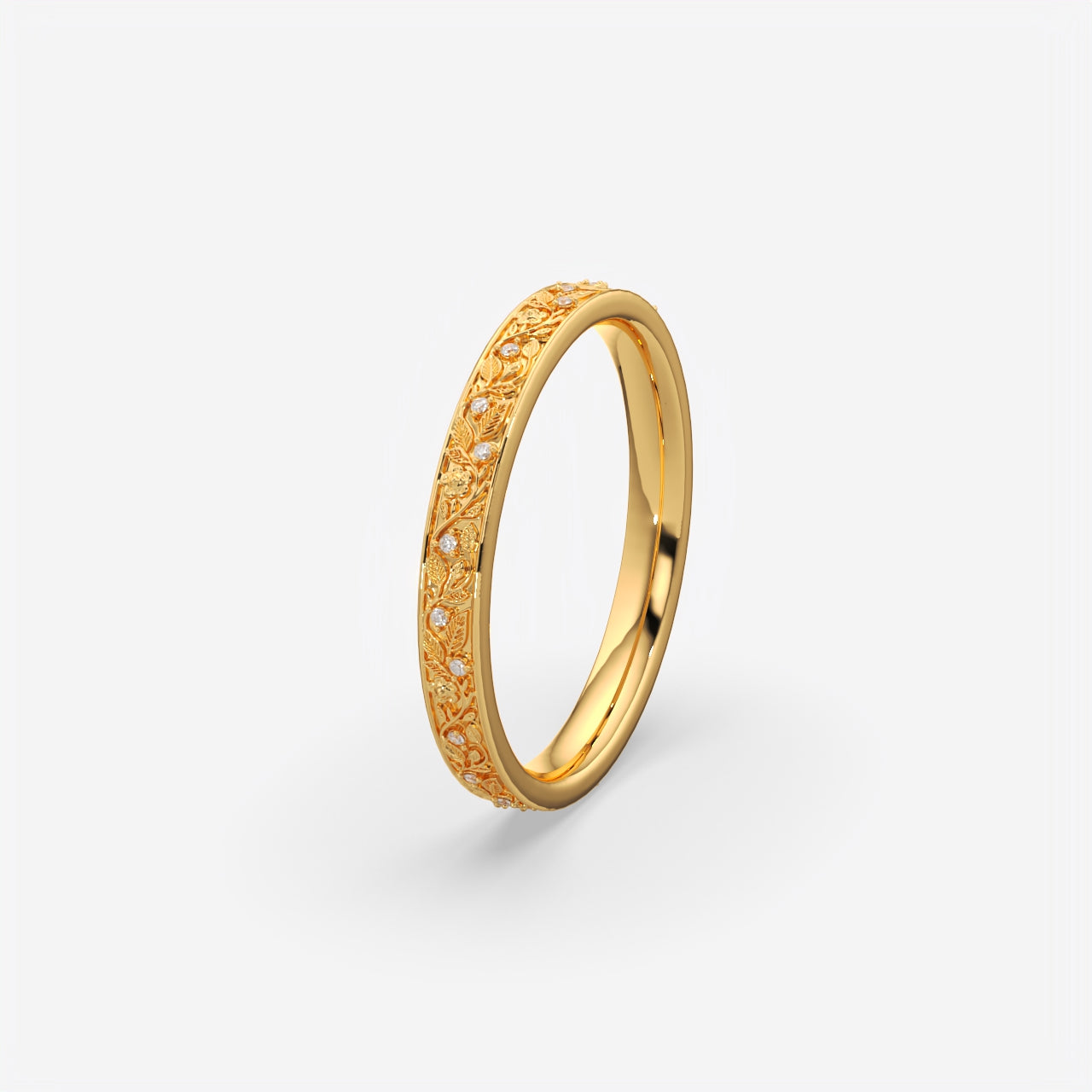 Vintage Diamond Wedding Band Ring