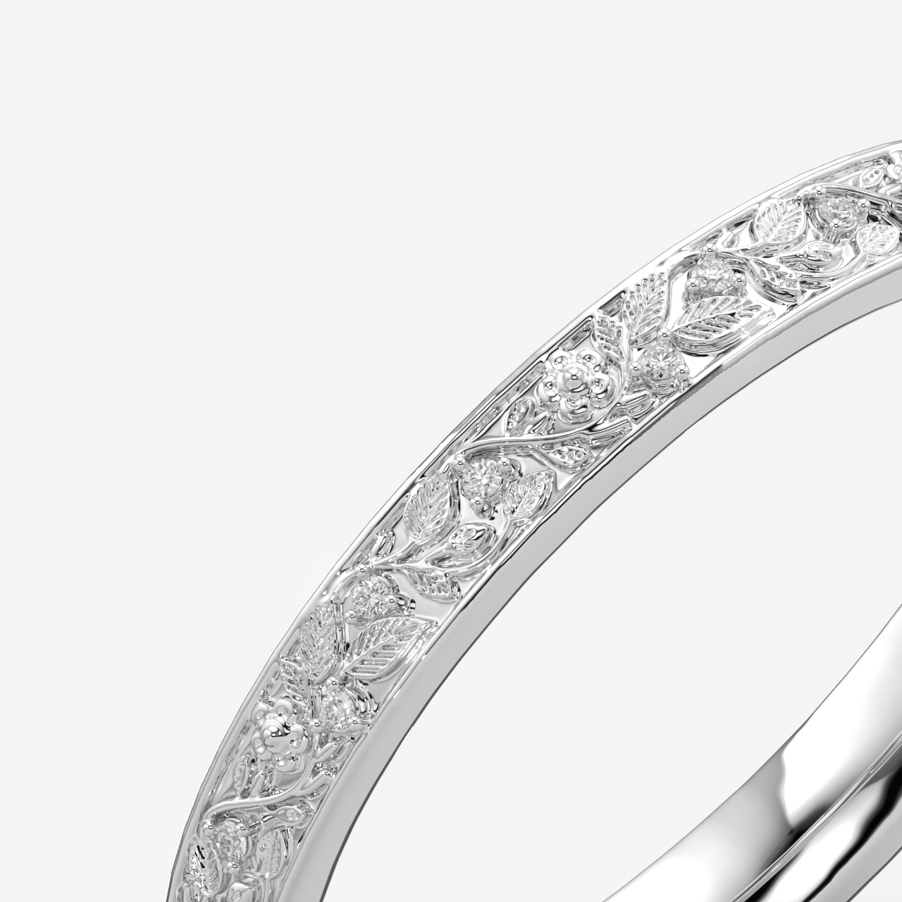 Vintage Diamond Wedding Band Ring For Women's