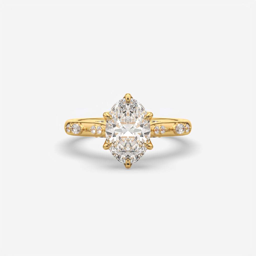 Celestia Oval Diamond Engagement Ring