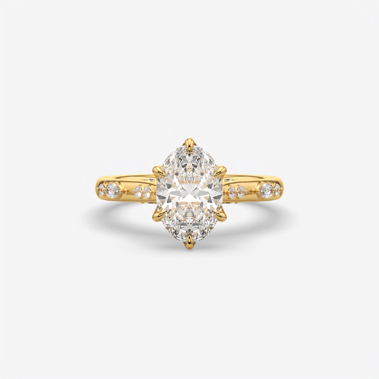 Celestia Oval Diamond Engagement Ring
