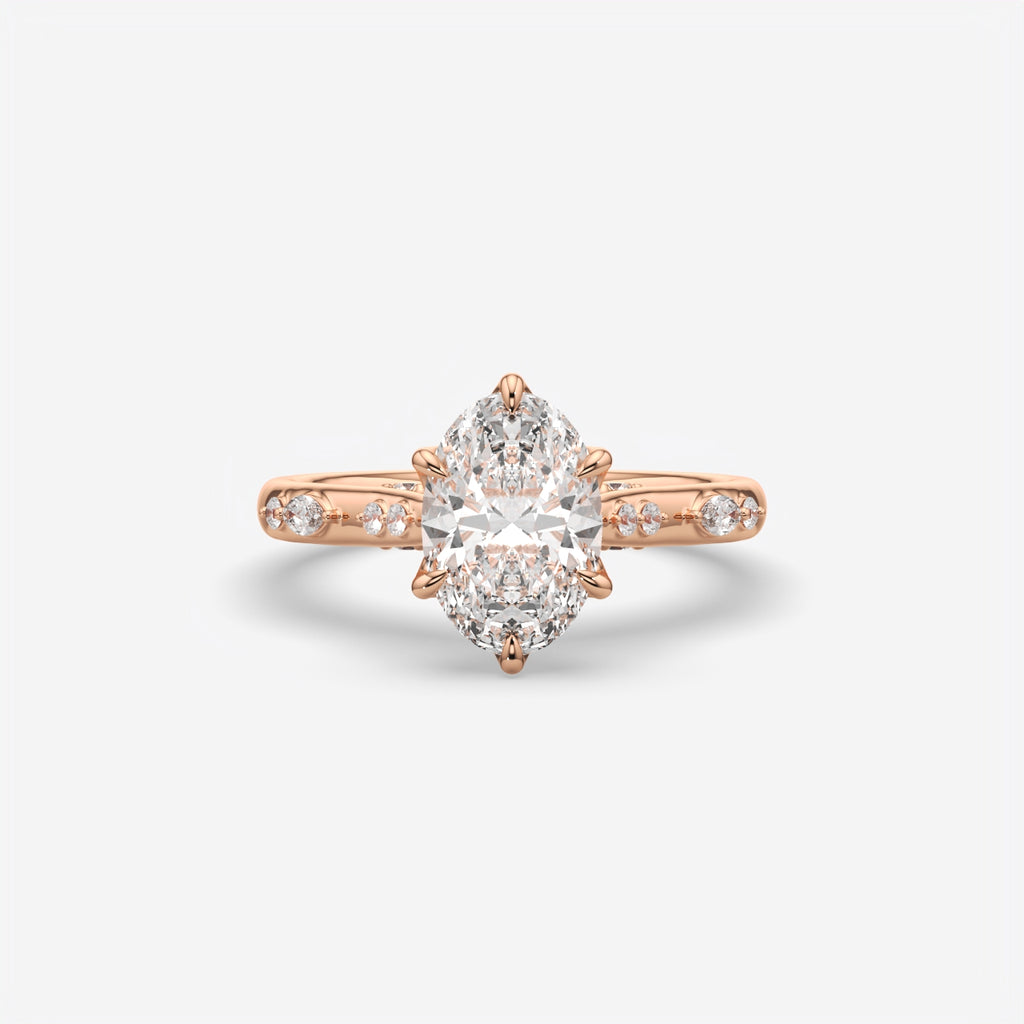 Celestia Oval Diamond Engagement Ring