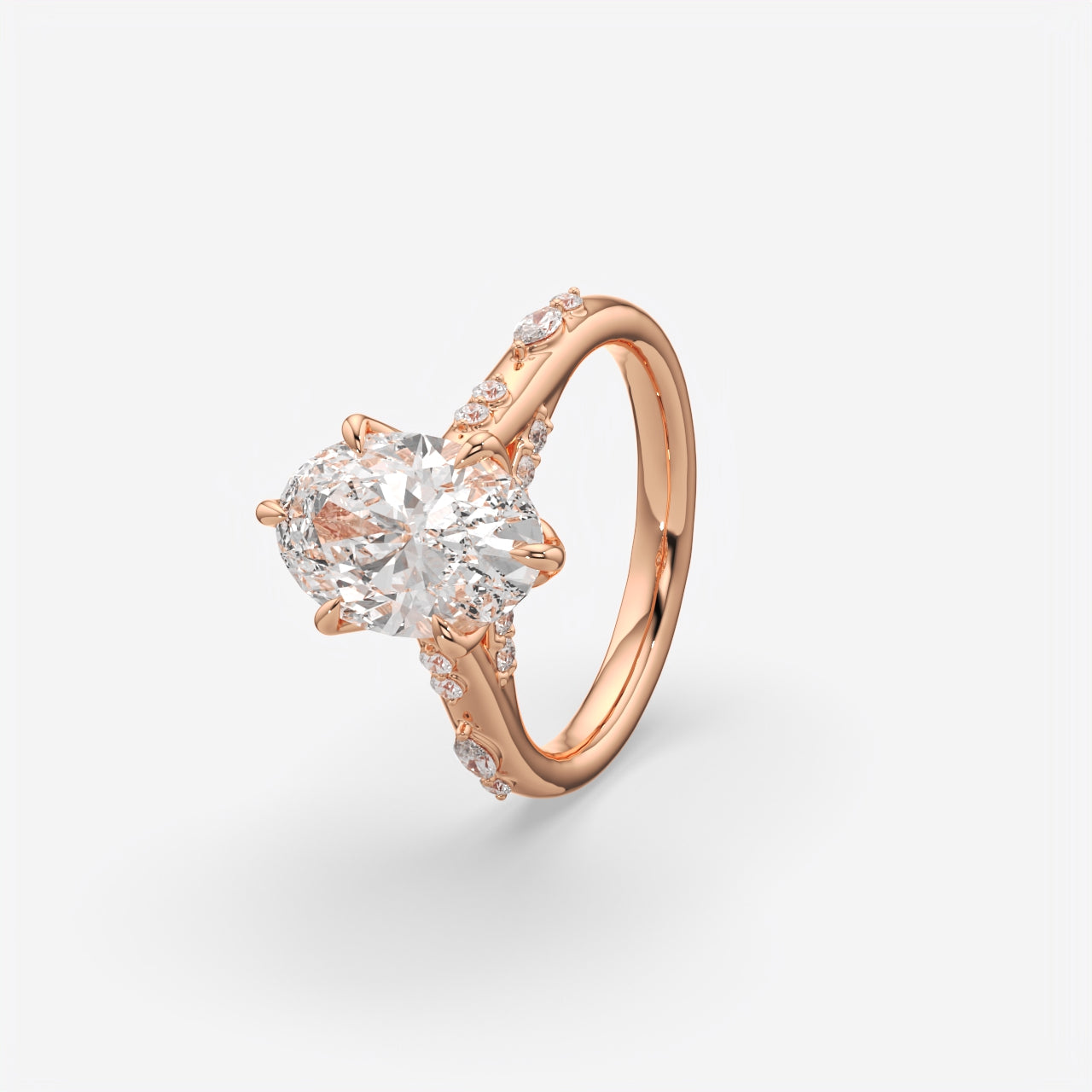 Celestia Oval Diamond Engagement Ring