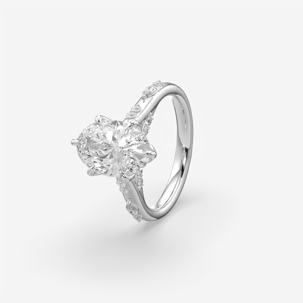 Celestia Oval Diamond Engagement Ring