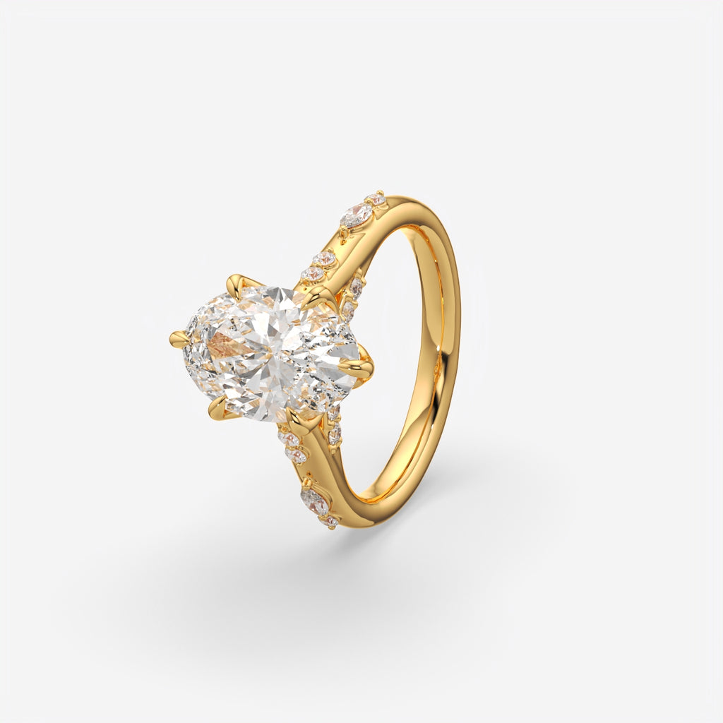 Celestia Oval Diamond Engagement Ring