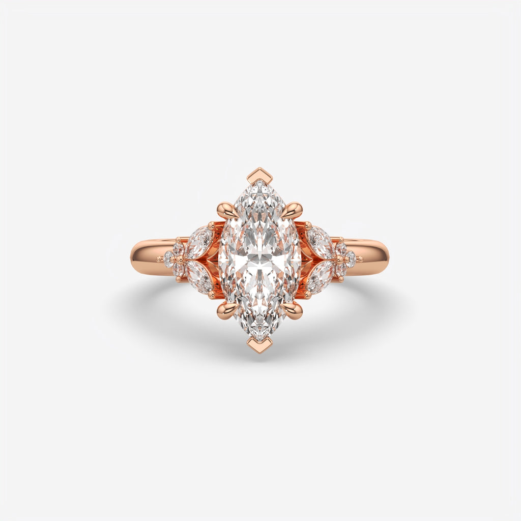 Marquise Cut Diamond Engagement Ring for Women