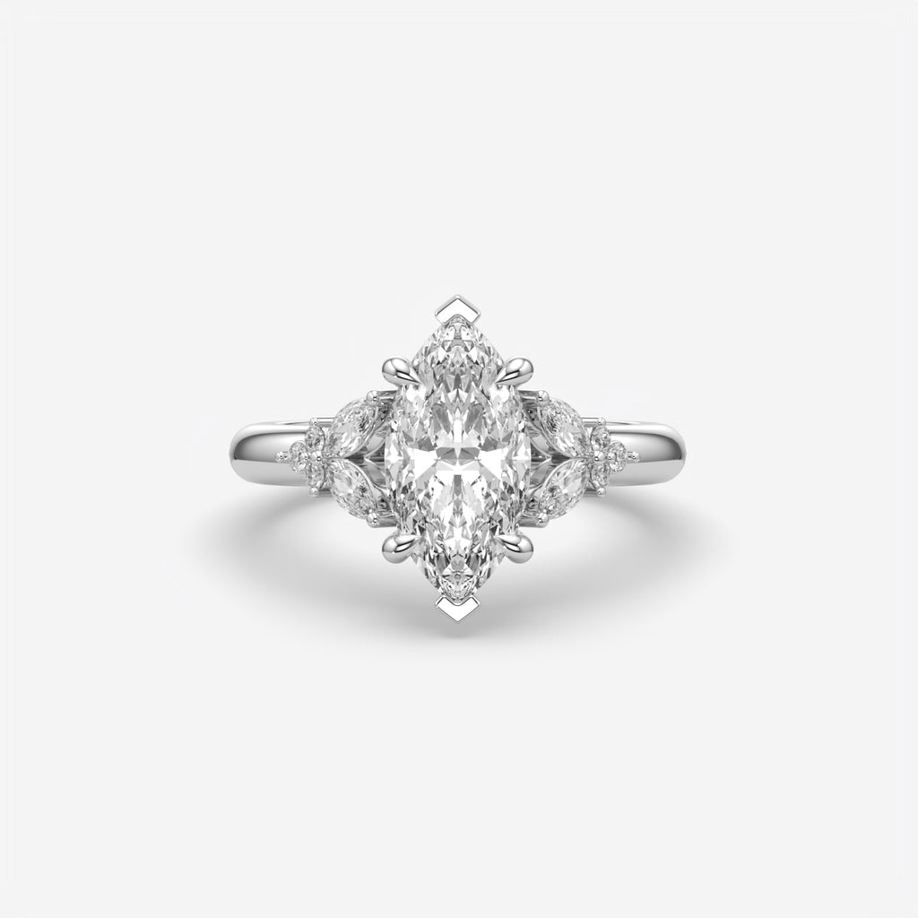 Marquise Cut Diamond Engagement Ring for Women