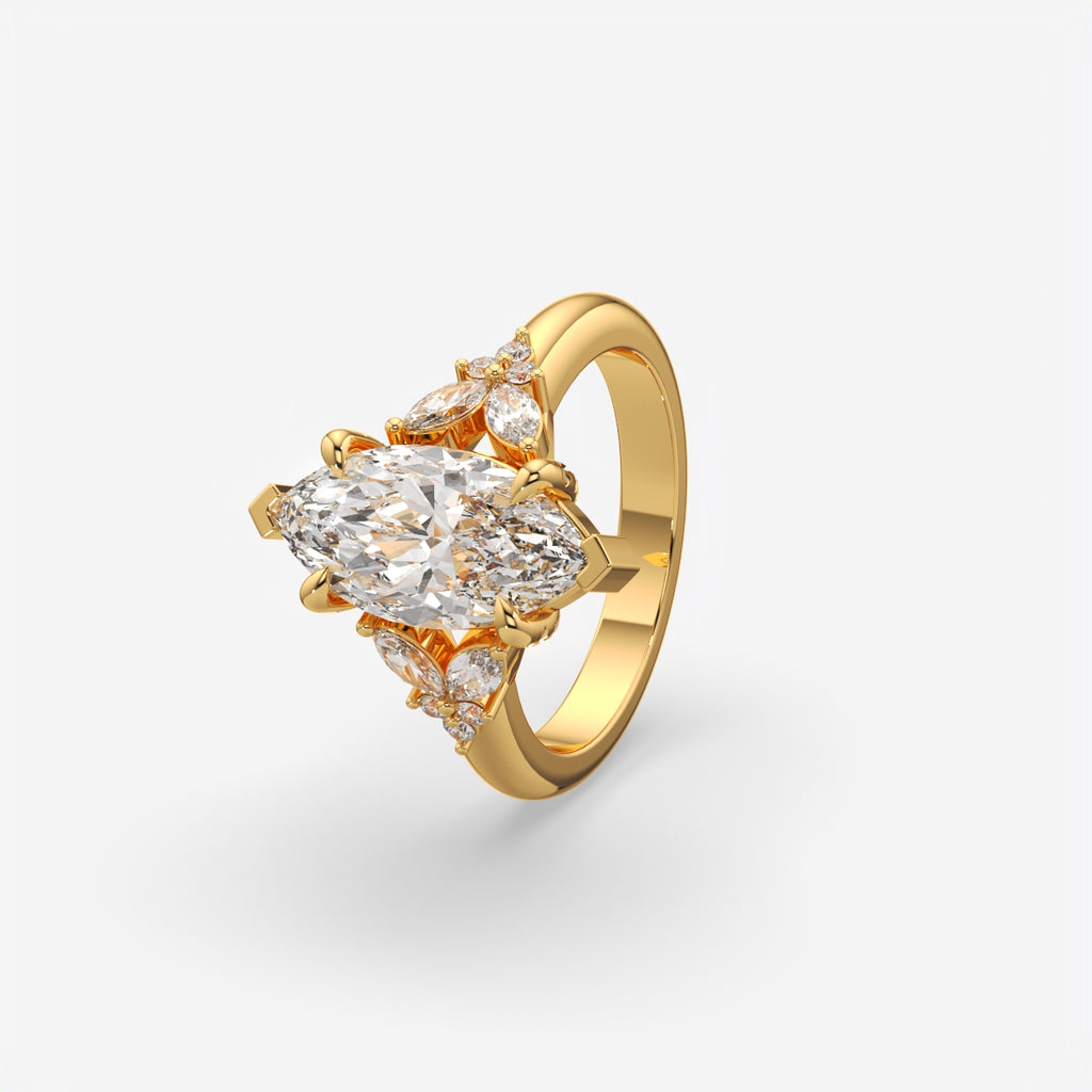 Marquise Cut Diamond Engagement Ring for Women