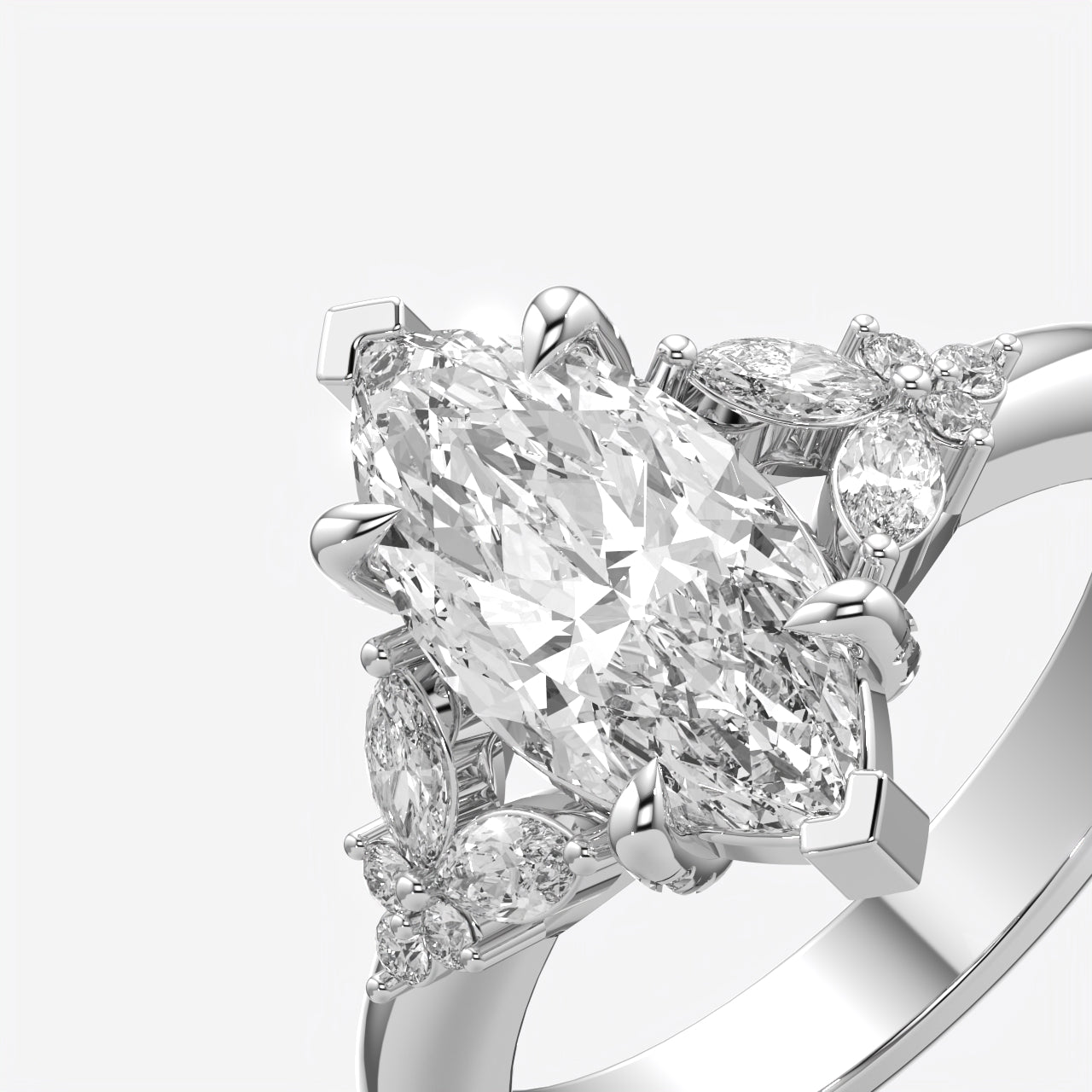 Marquise Cut Diamond Engagement Ring for Women