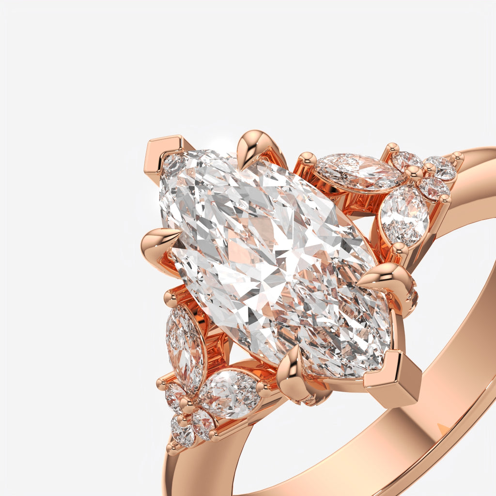 Marquise Cut Diamond Engagement Ring for Women